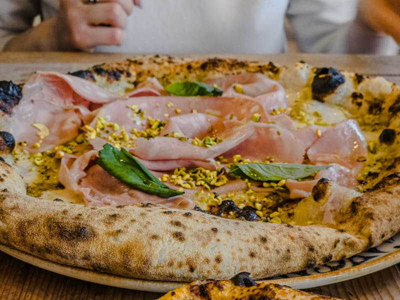 Classic Italian calzone stuffed with ricotta and ham