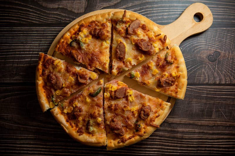 Spicy Diavola pizza with salami and chili flakes